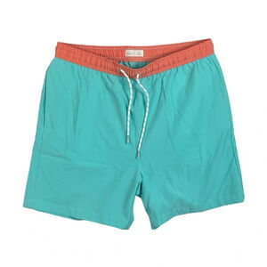 SH722 Men’s Public Record Trendy 5” Inseam Swim Trunks L